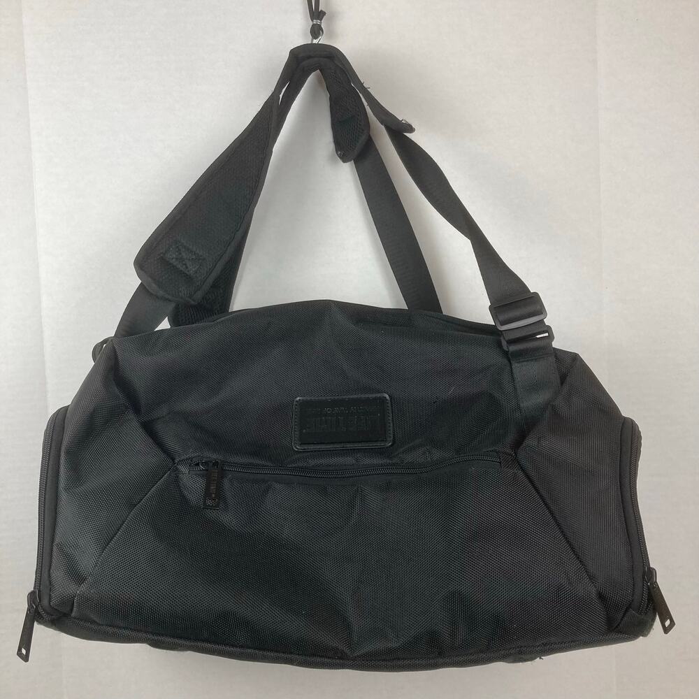 Lifetime Fitness Healthy Way Gym Duffle Bag Black Nylon Workout Training 18''